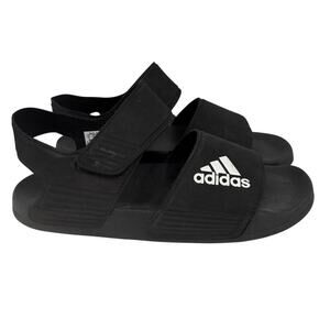 Adidas Womens Sandals Size 5 Black Adilette Adjustable Strap Comfort Shoes